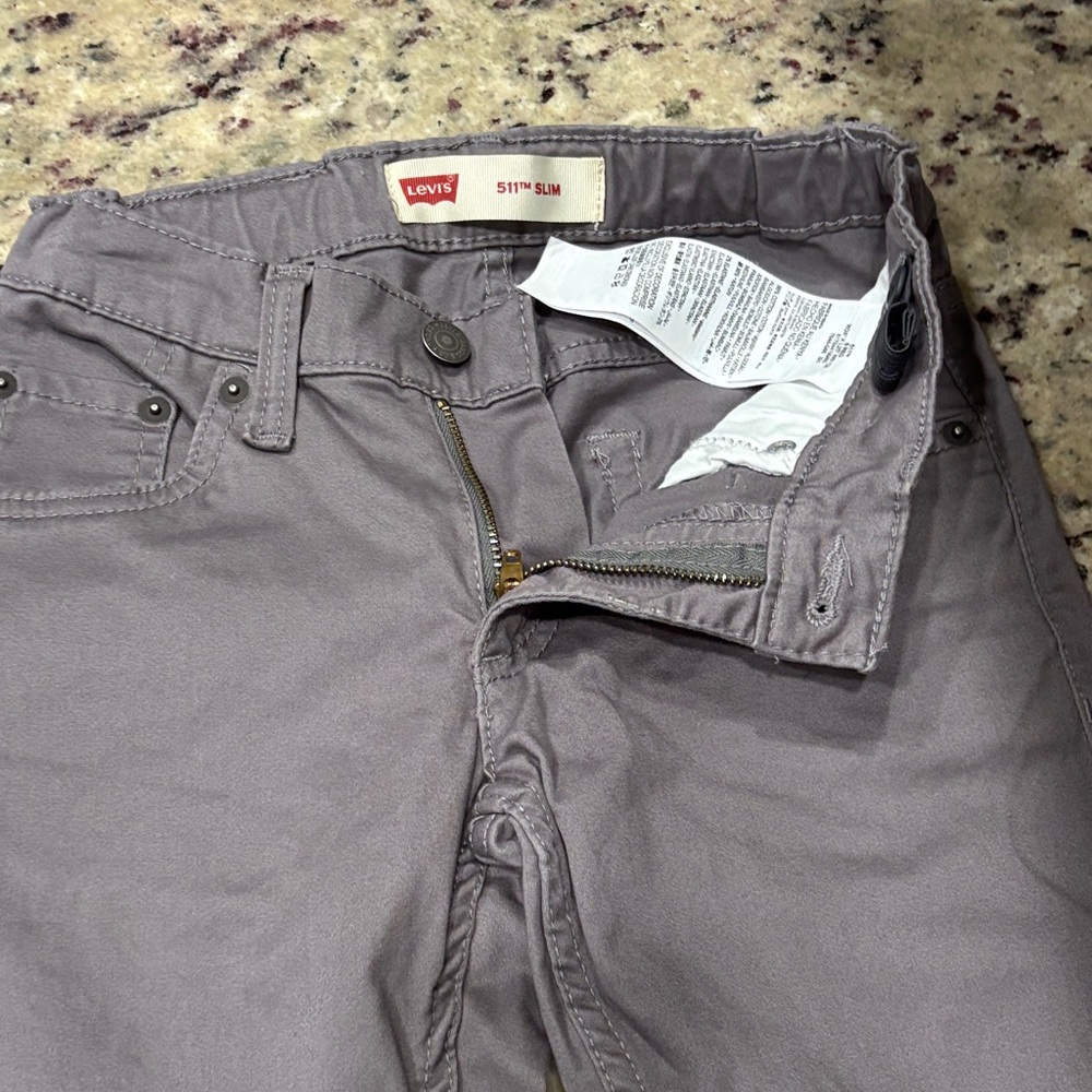 Levi's Gray Jeans boys youth 511 slim pants